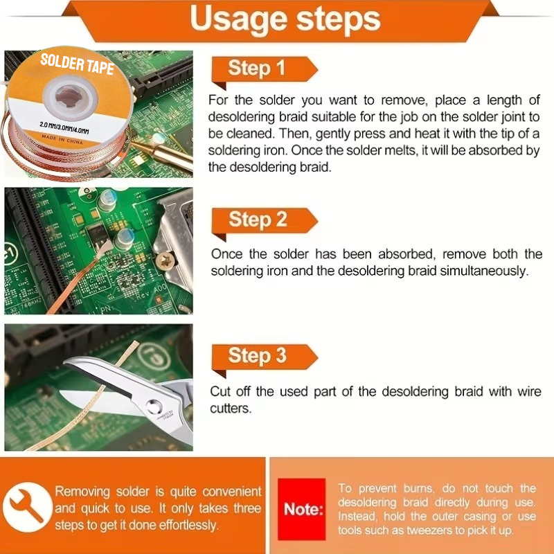 Copper Solder Wick Desoldering - Solder Wick Braid 评论和价格