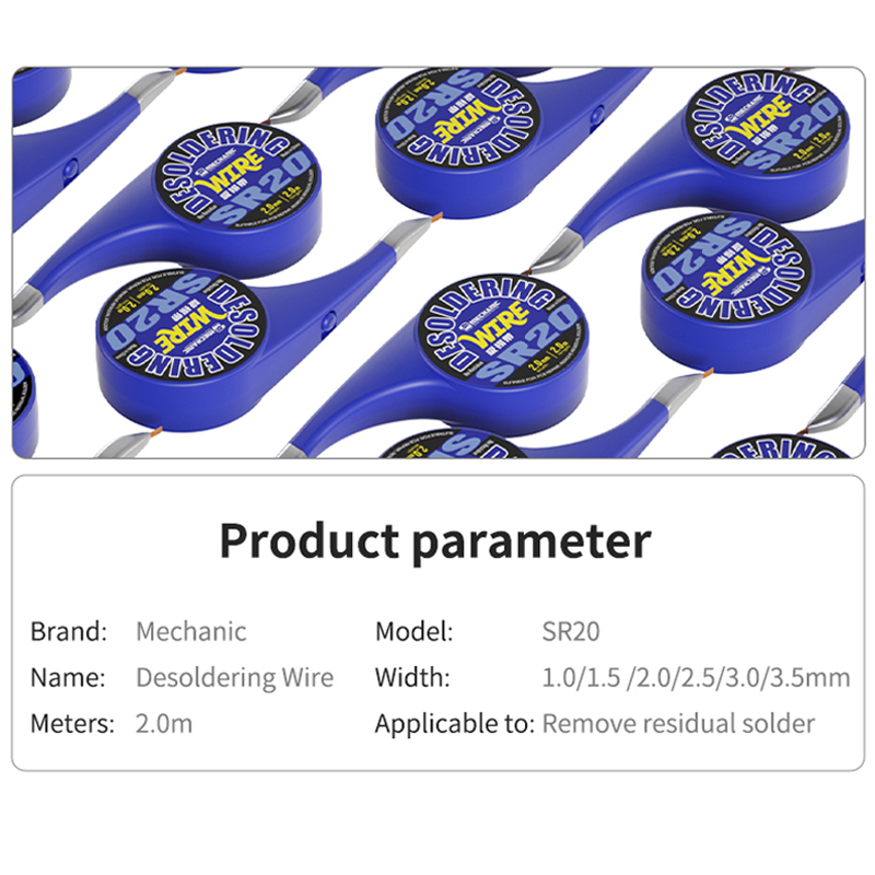 MECHANIC SR20 Desoldering Wire - Solder Wick Braid 评论和价格