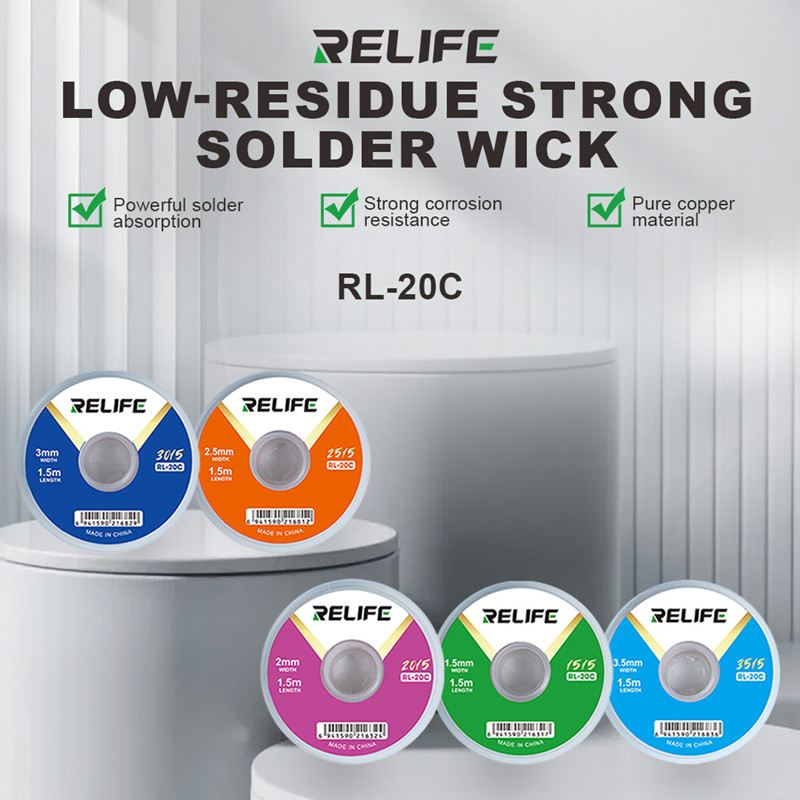 RELIFE RL-20C Soldering Wick f - Solder Wick Braid 评论和价格