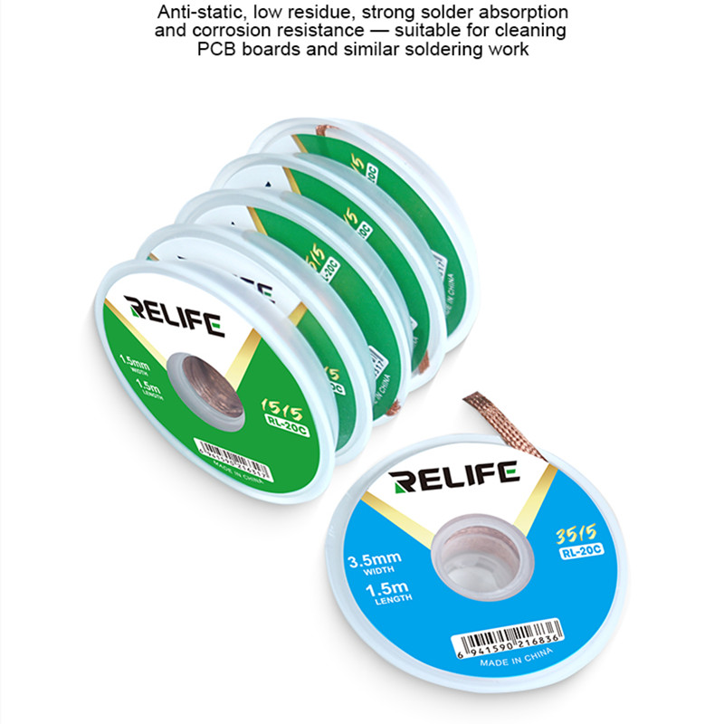 RELIFE RL-20C Soldering Wick f - Solder Wick Braid 评论和价格