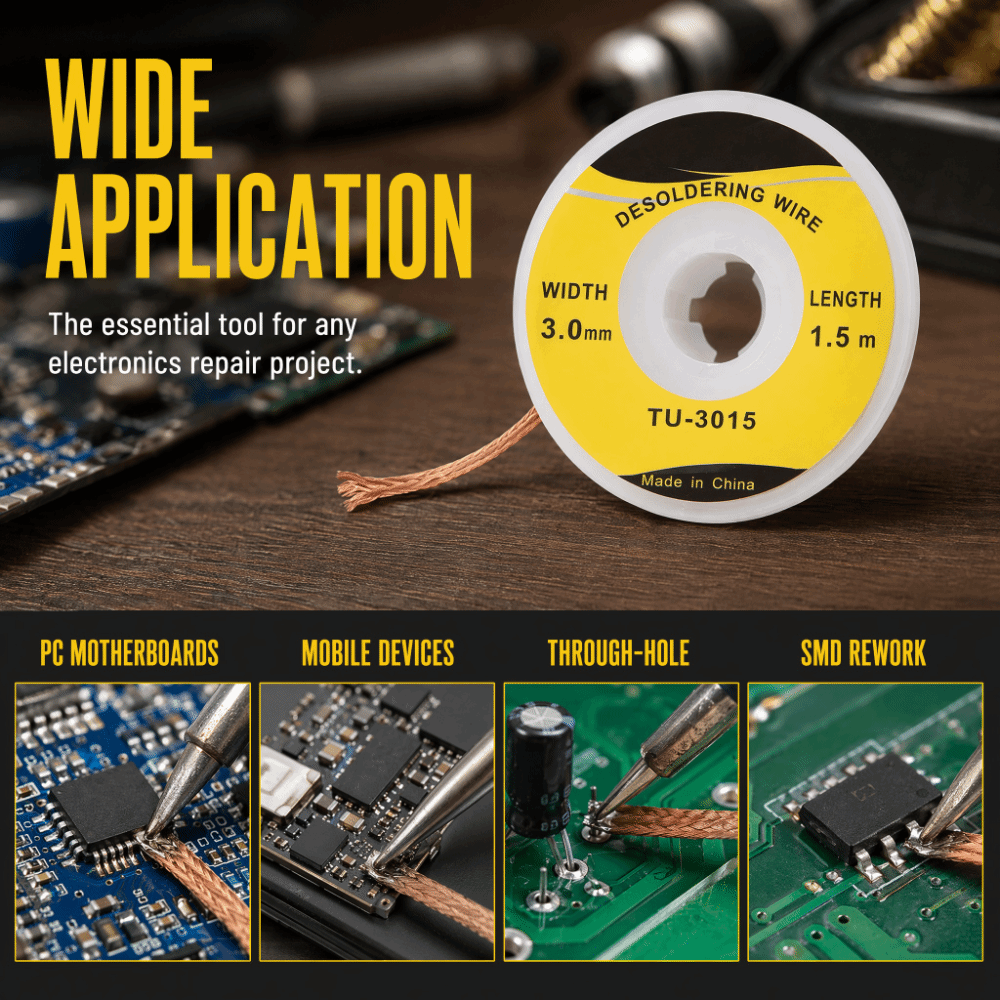1.5m Length Desoldering Braid  - Solder Wick Braid 评论和价格